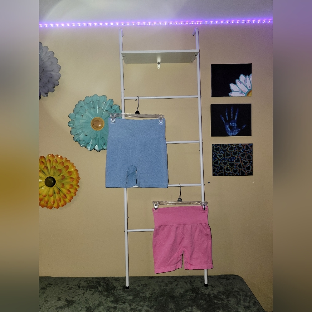 Pink and blue biker short